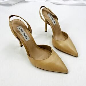 Steve madden Nude Pointed Toe Slingback Heels